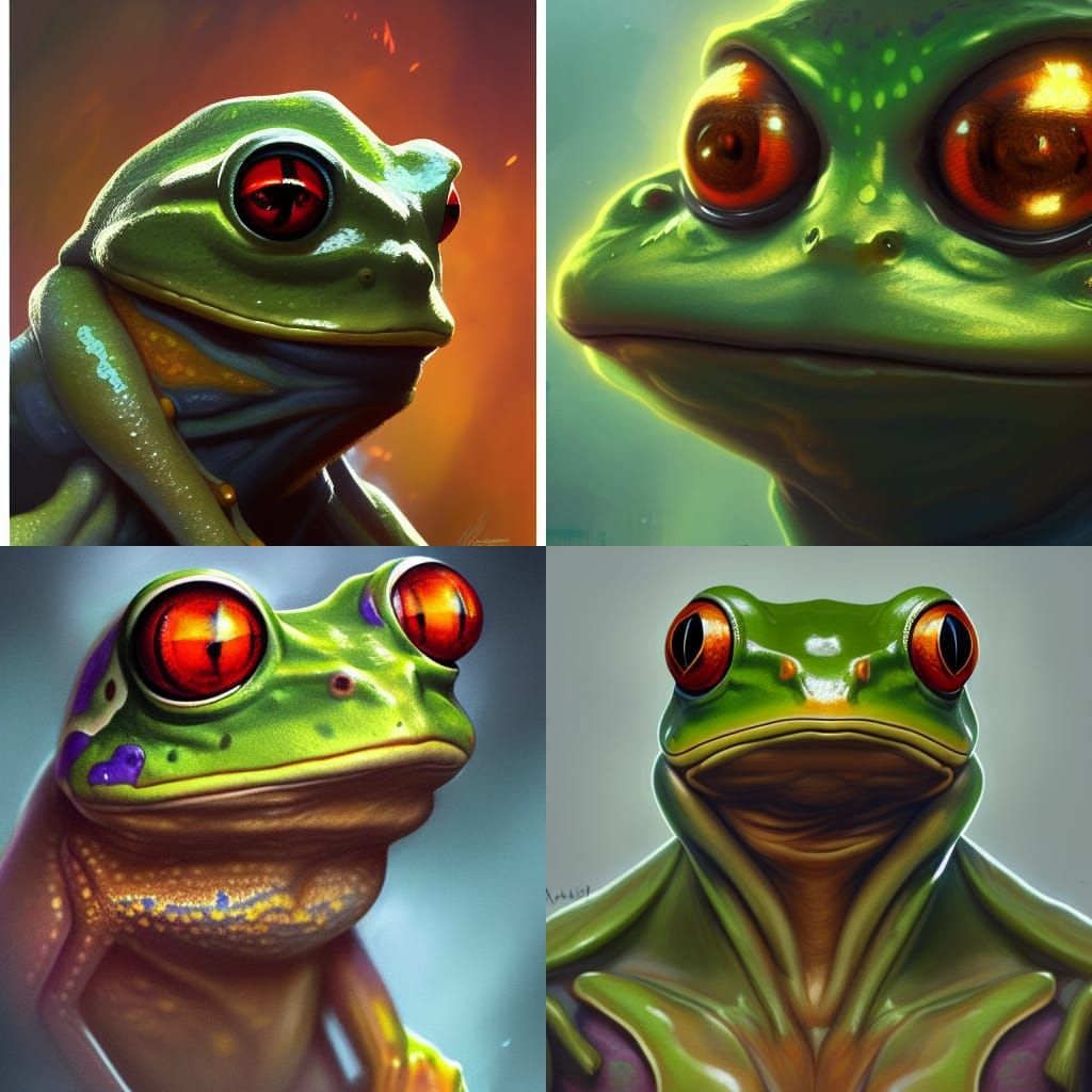 Golden-Eyed Tree Frog Mutant Portrait