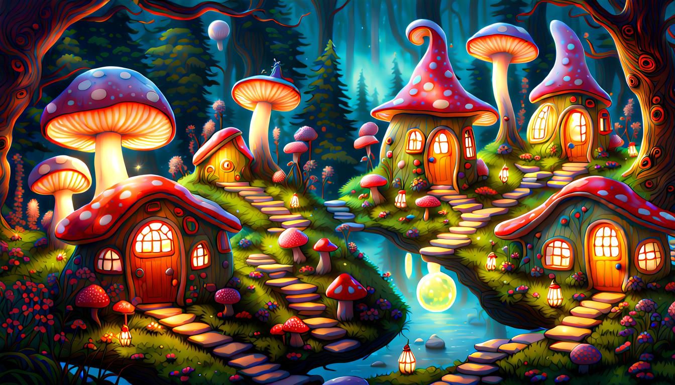 Enchanting Fairy Village Enclosed in Bubble