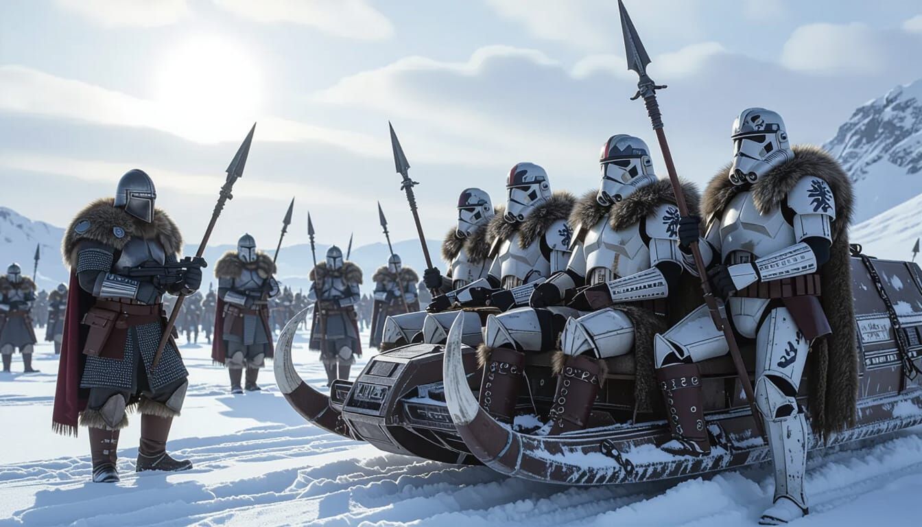 Viking Stormtroopers Escorting Clone Troopers on Hoth