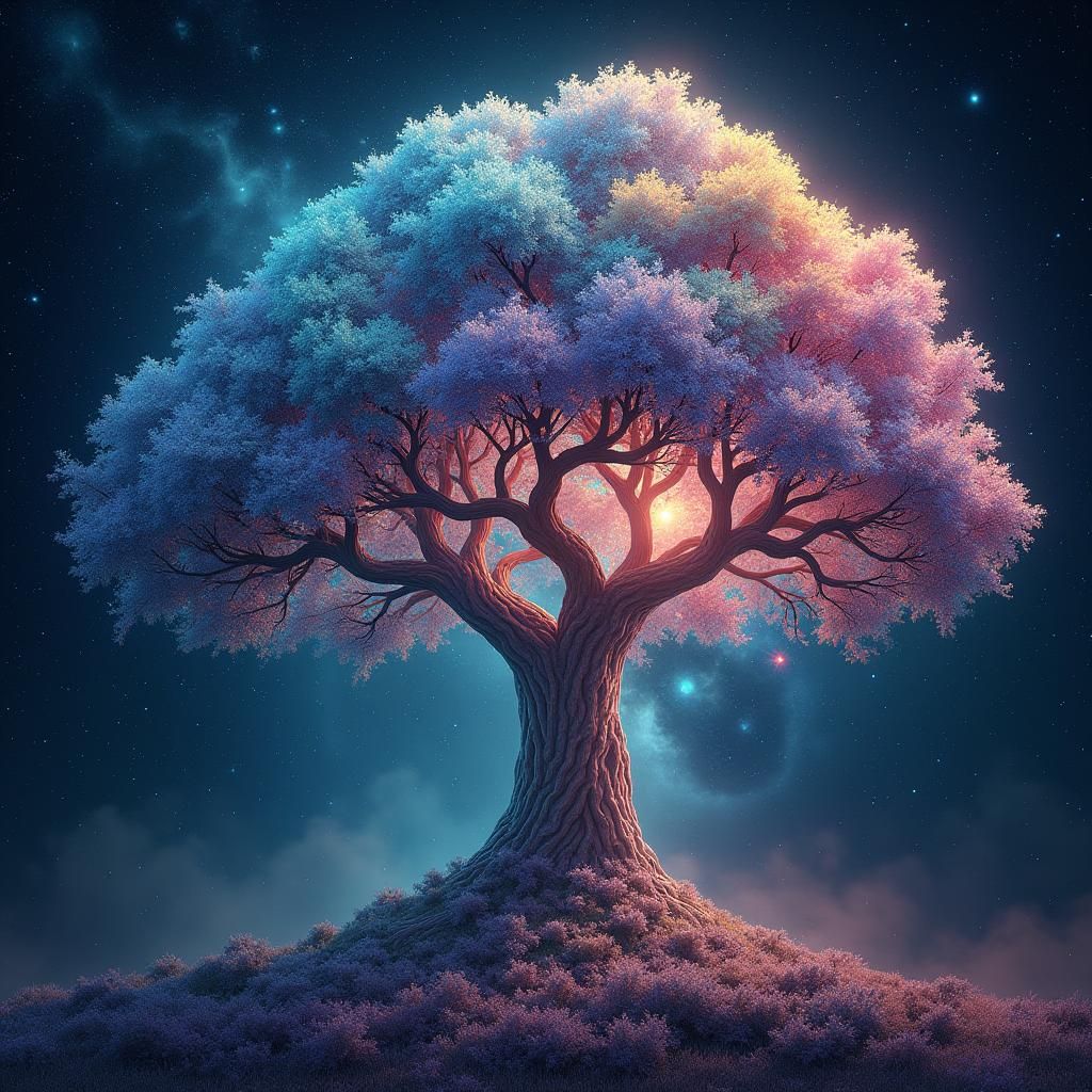 Celestial Tree of Life: Cosmic Art in Unreal Engine