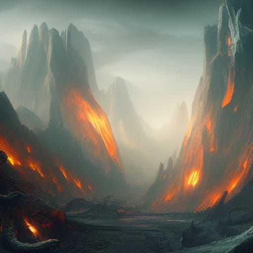 Fantastical Purgatory Concept Art in Deep Color