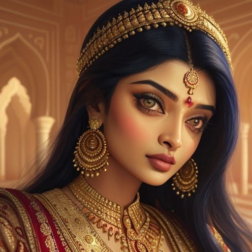 Indian Beauty in Golden Hour at the Taj Mahal