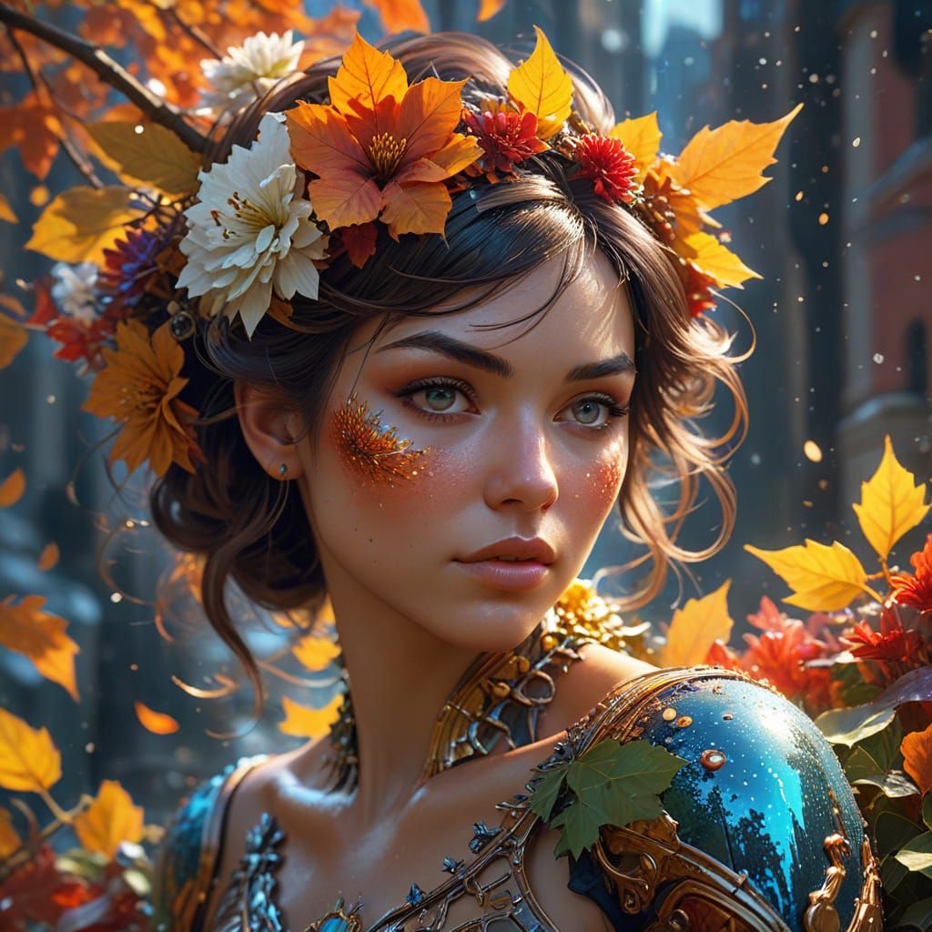 Four Seasons Portrait in Artgerm Style