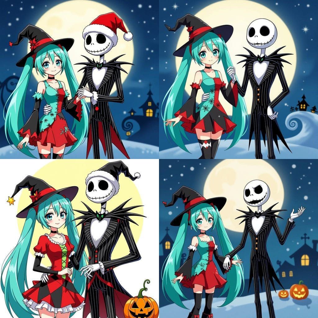 Hatsune Miku Meets Jack Skellington in Nightmare Christmas S...