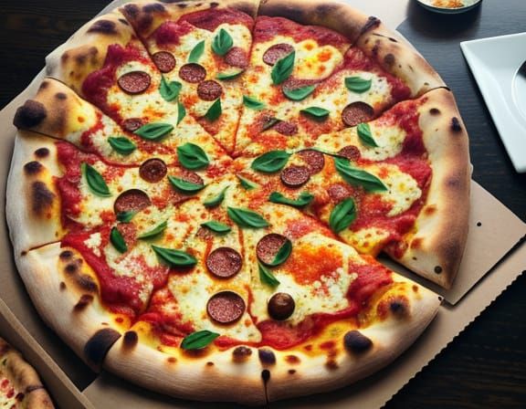 Intricately Detailed Photorealistic Pizza Portrait