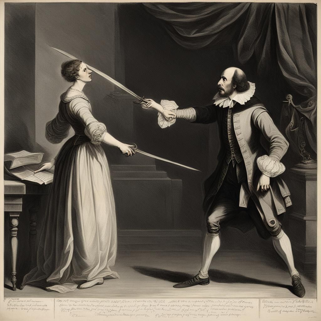 Shakespeare Meets Time Traveler: Fuseli-Inspired Art