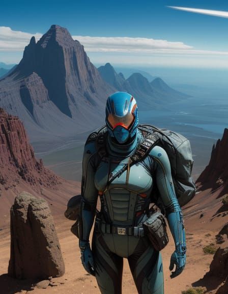 Sci-Fi Explorer-Adventurer in Comic Book Style