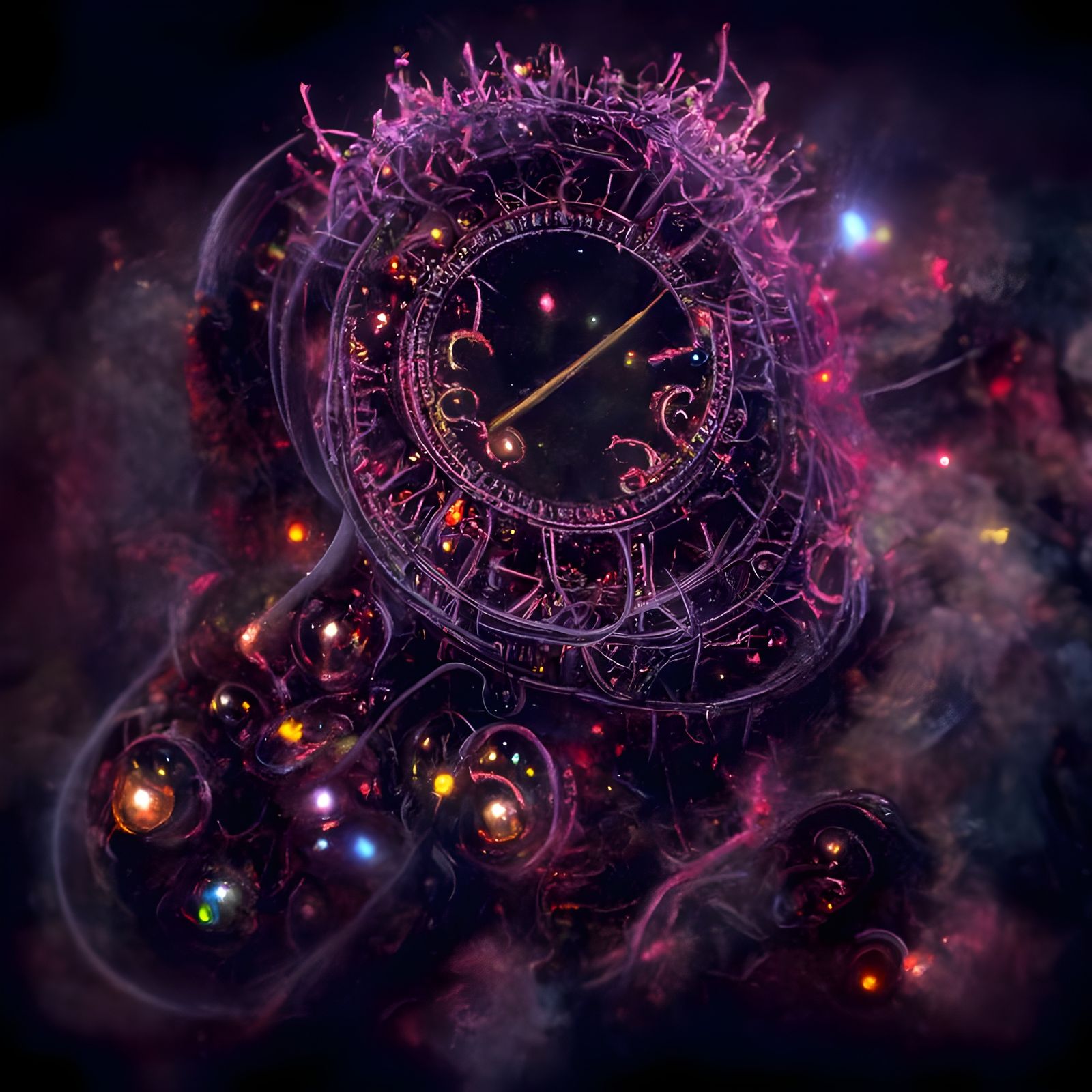 Infinite Cosmic Time Clock as Digital Illustration