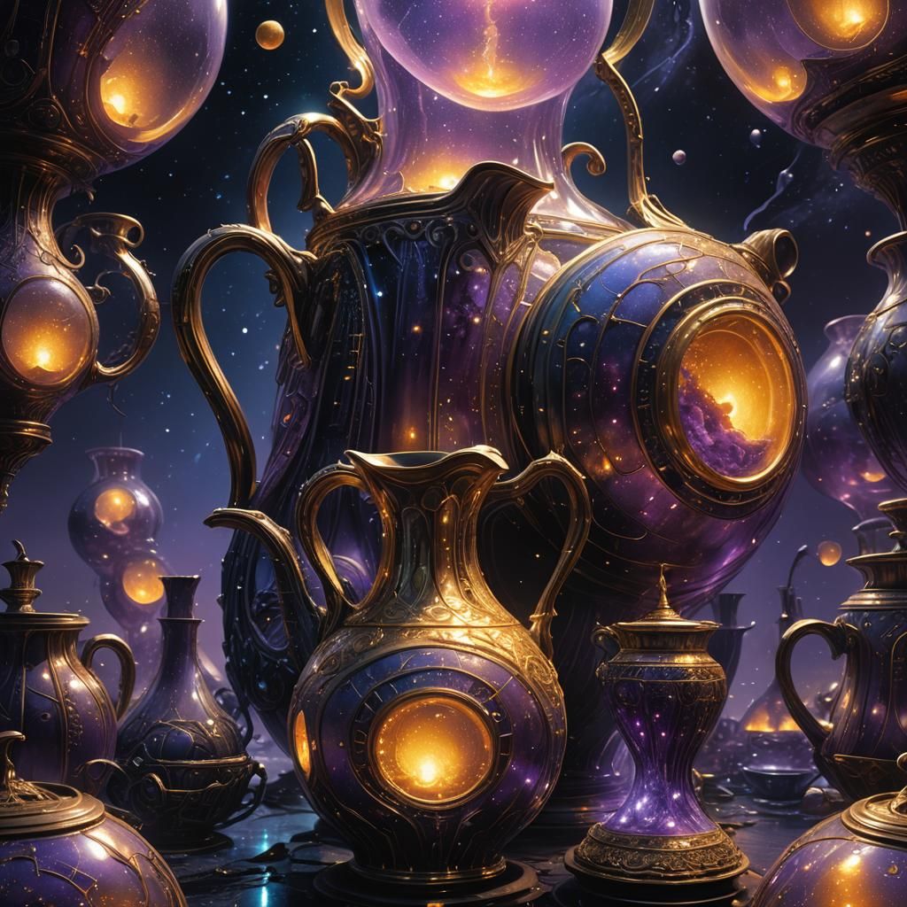 Celestial Jug Drinks the Universe: Fantasy Concept Art