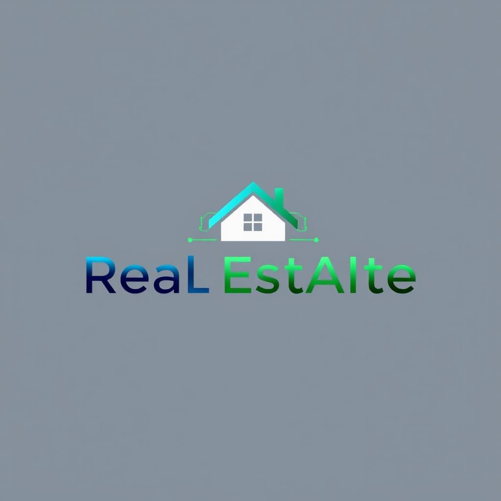 Real Estate AI Logo: Modern Tech Design