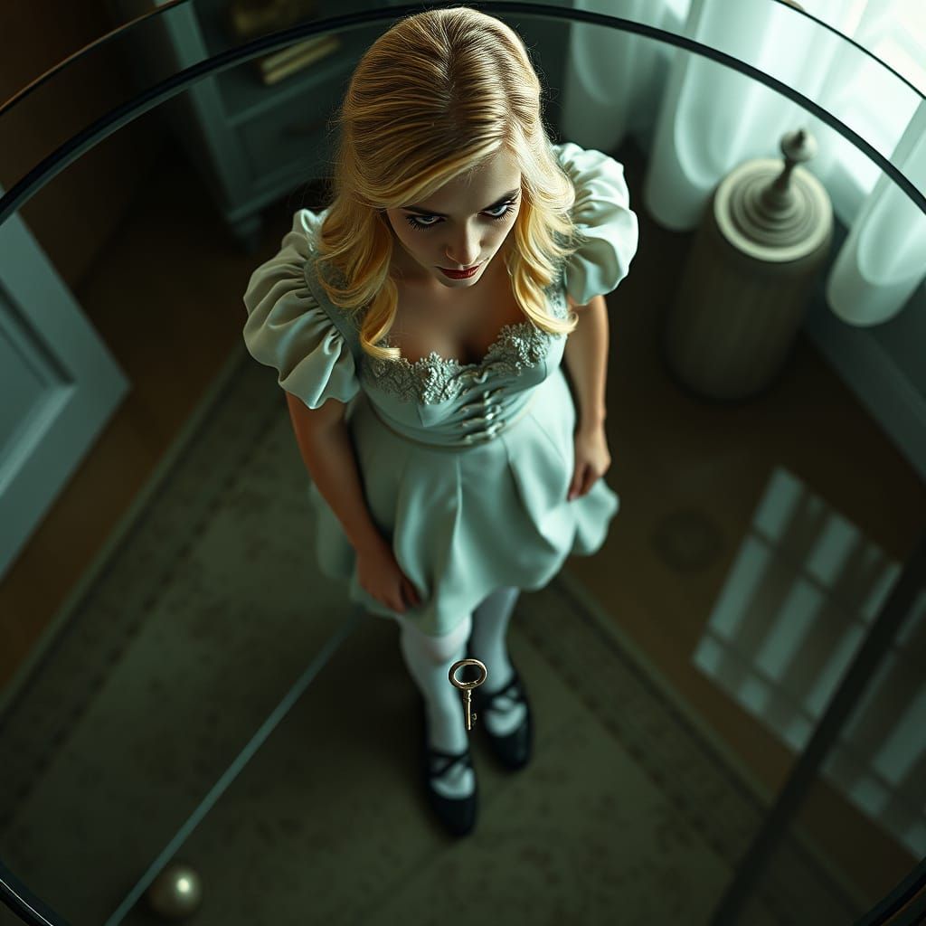 Ethereal Blonde in Whimsical Wonderland Attire, Longing for ...