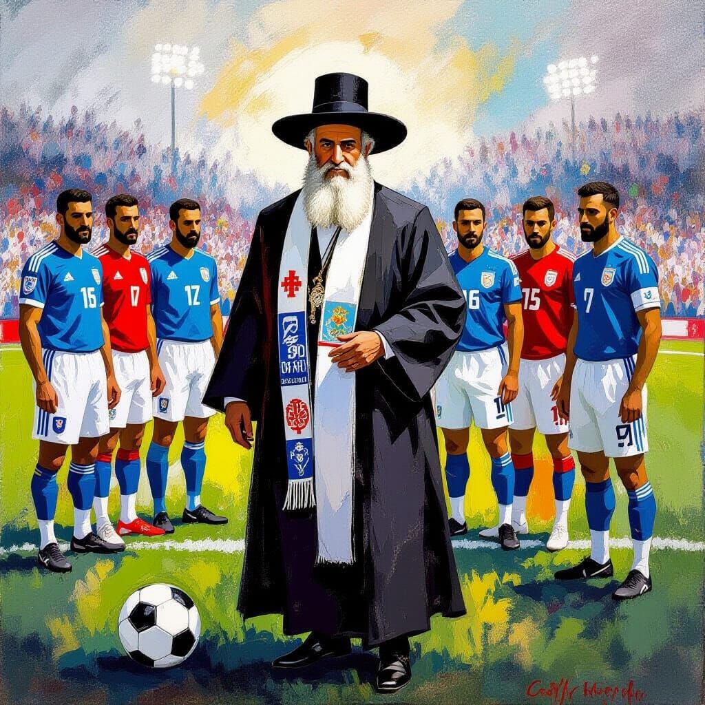 Rabbi Nachman with Beitar Jerusalem Team