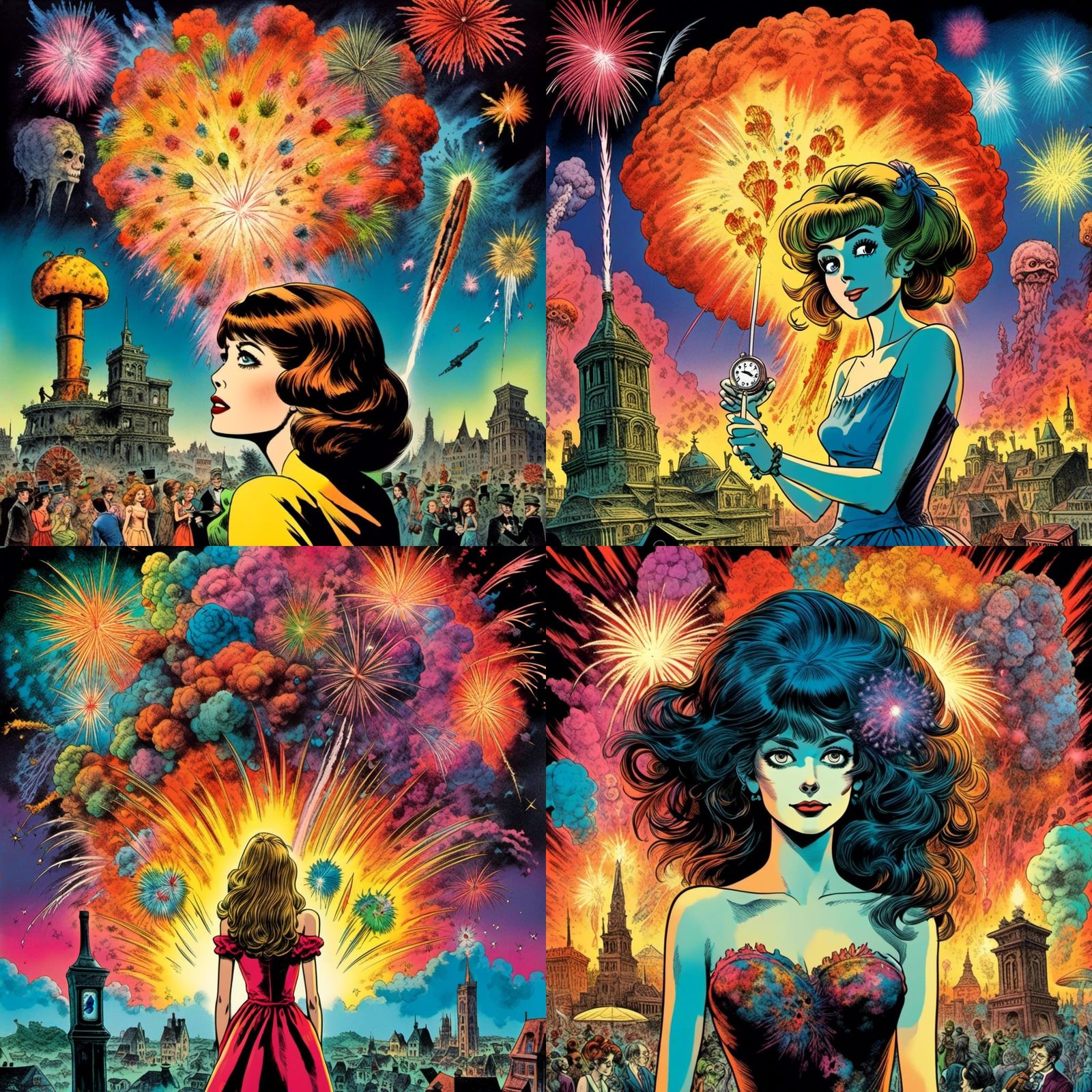 Woman's Portrait at Digital Horror Doomsday Party