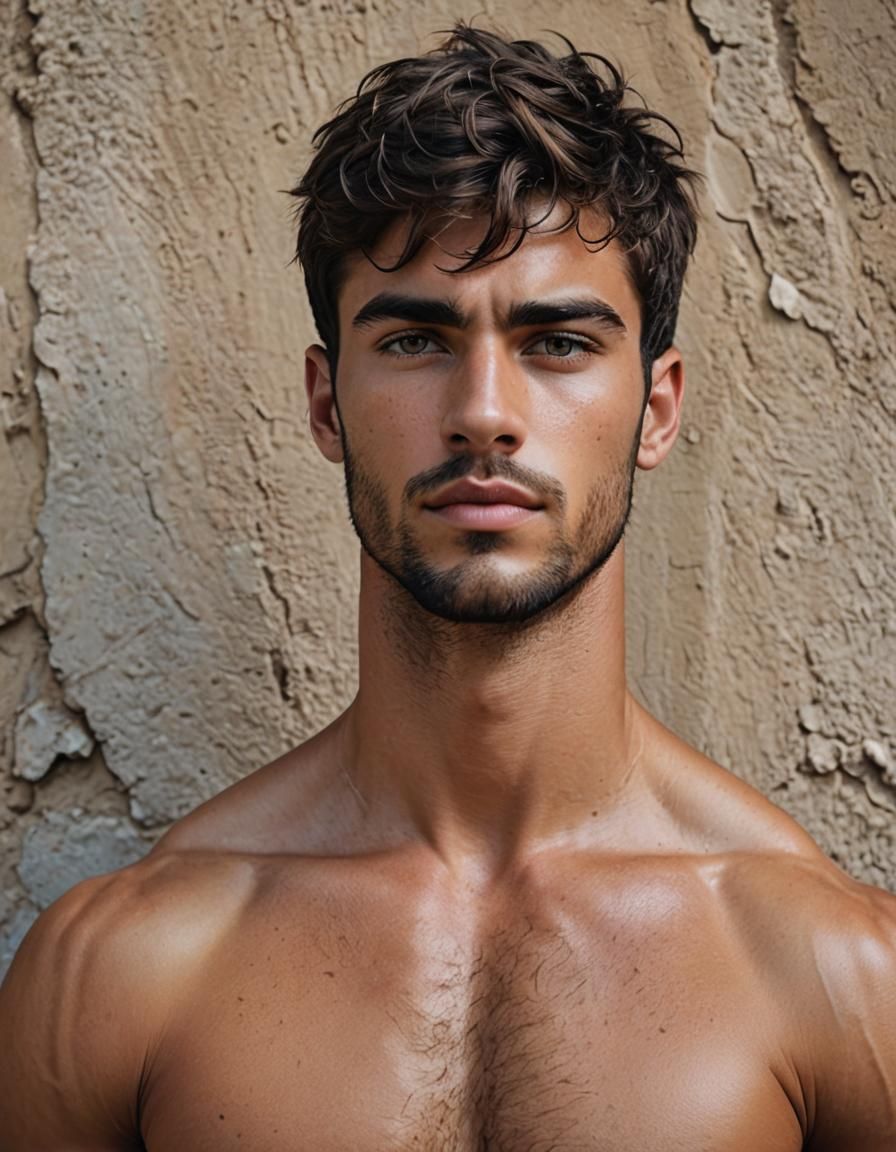 Striking Portrait of a Handsome Man with Heterochromia