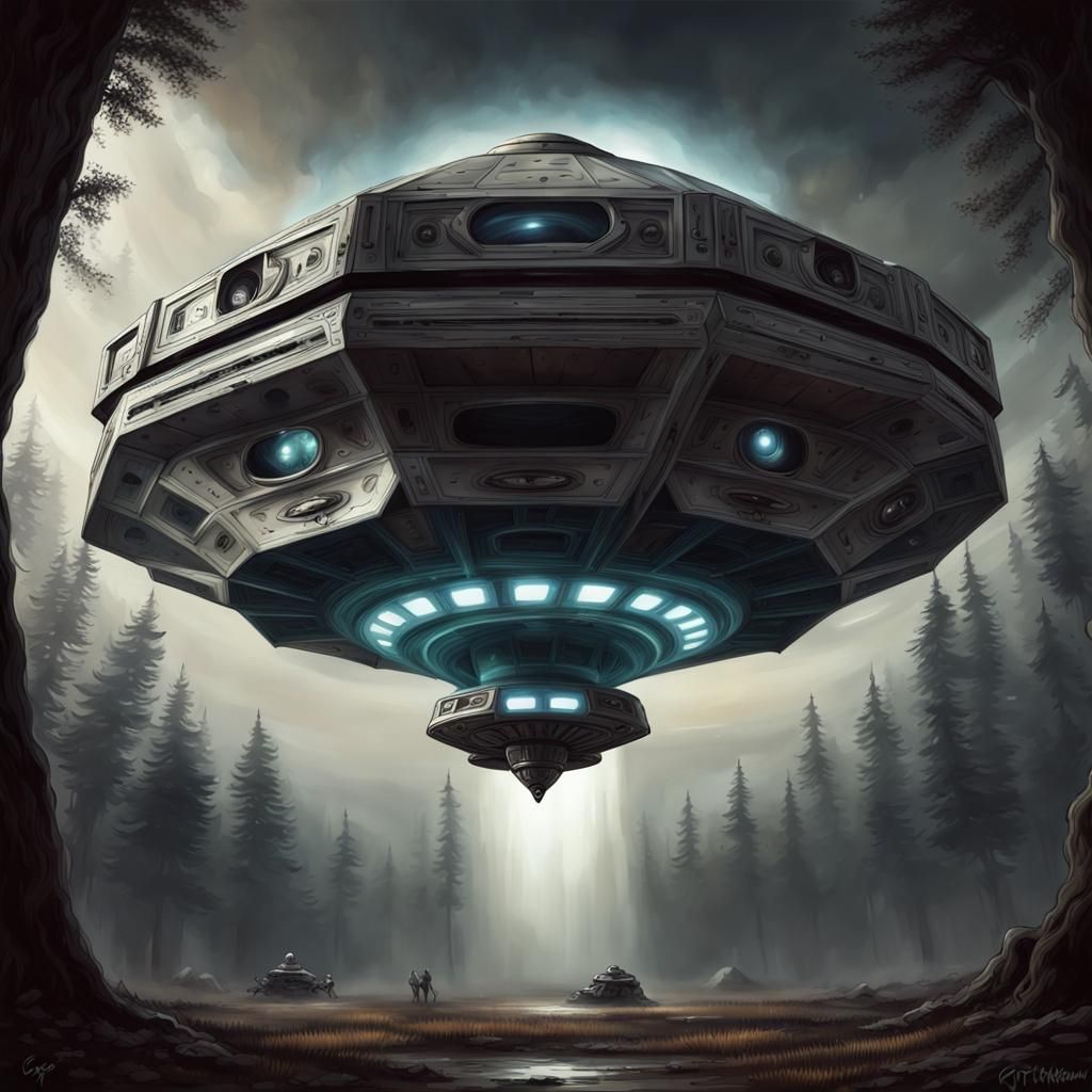 Sinister Octagon UFO by Rutkowski