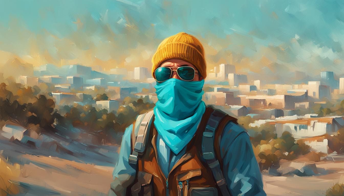 Man with Bandana Portrait in Oil Painting Style