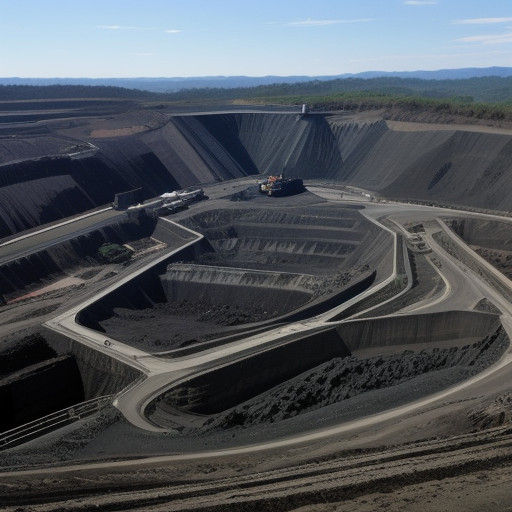 Industrial Exhumation of Fossil Fuel in a Mining Operation