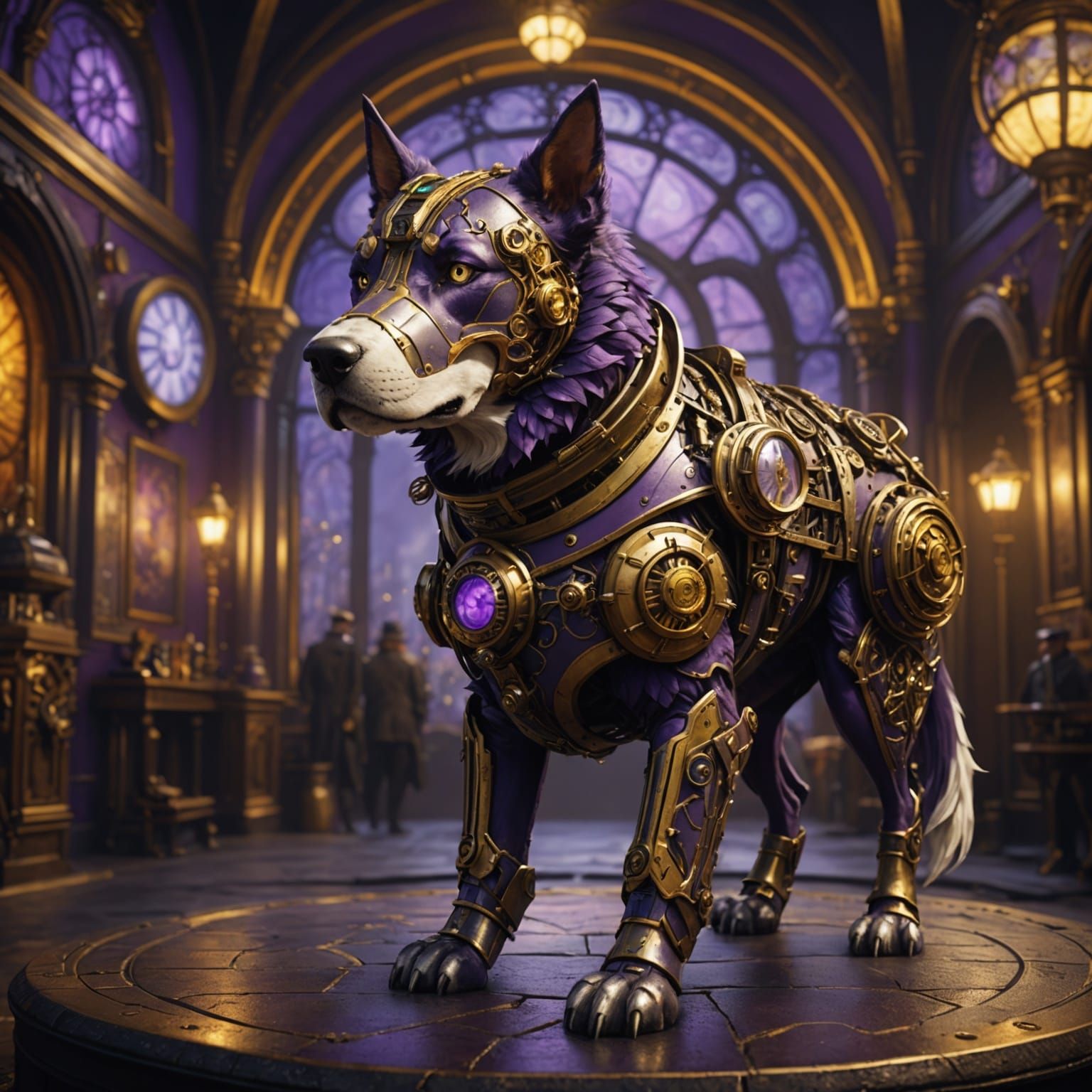 Steampunk Krypto in Dark Fantasy Style