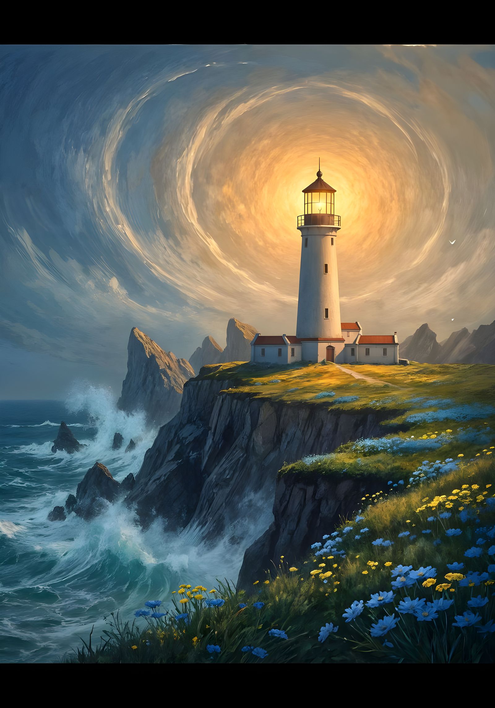 "Ethereal Light: The Sentinel of the Storm"