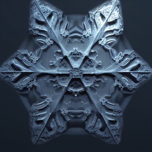 Detailed Snowflake Digital Matte Painting