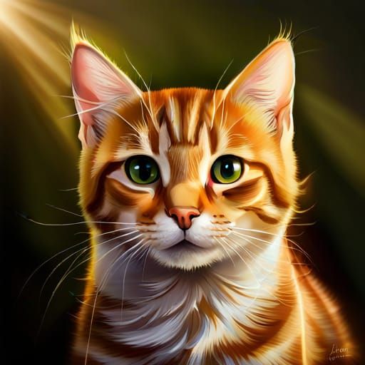 Adorable Tabby Kitten Portrait in Studio Lighting