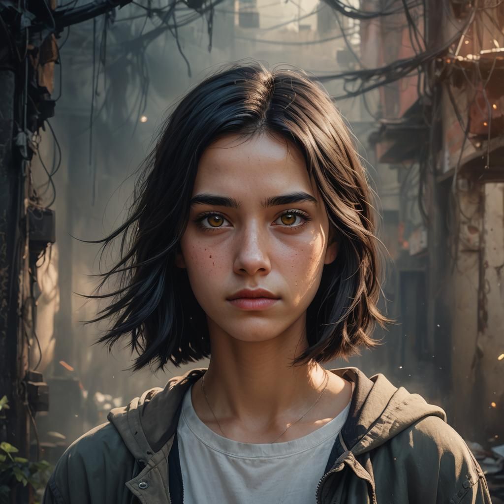 Hyperrealistic Portrait of a Young Transgender Girl