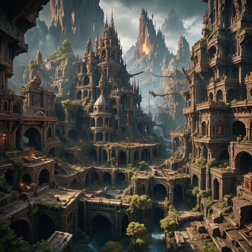 Fantastical Matte Painting in Deep Color