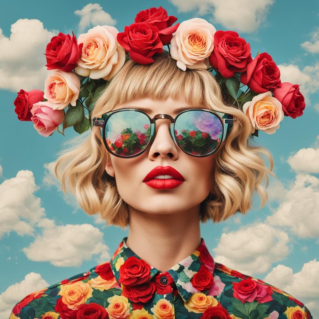 Young Woman with Roses