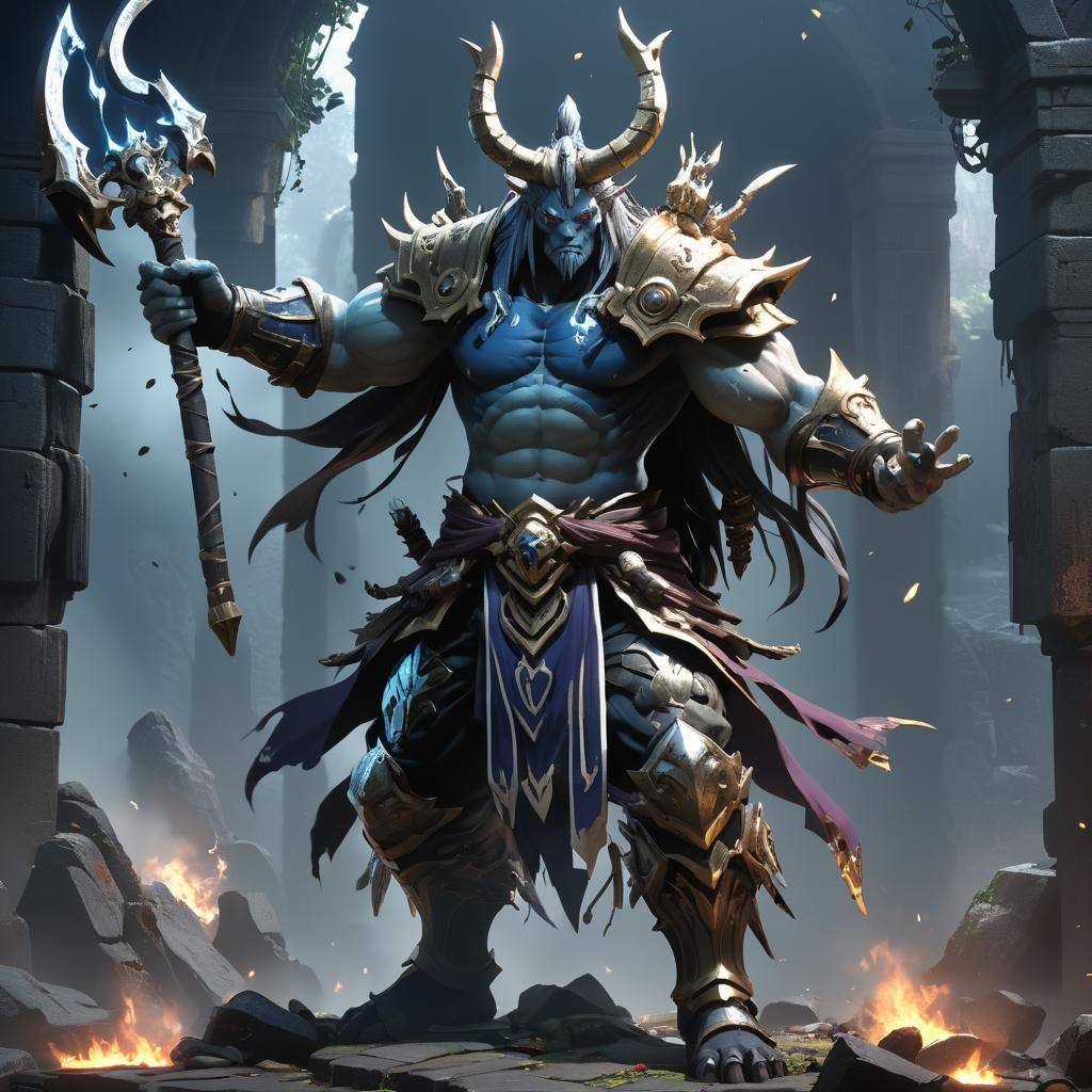 Arcane Forgotten God in 3D Anime Style