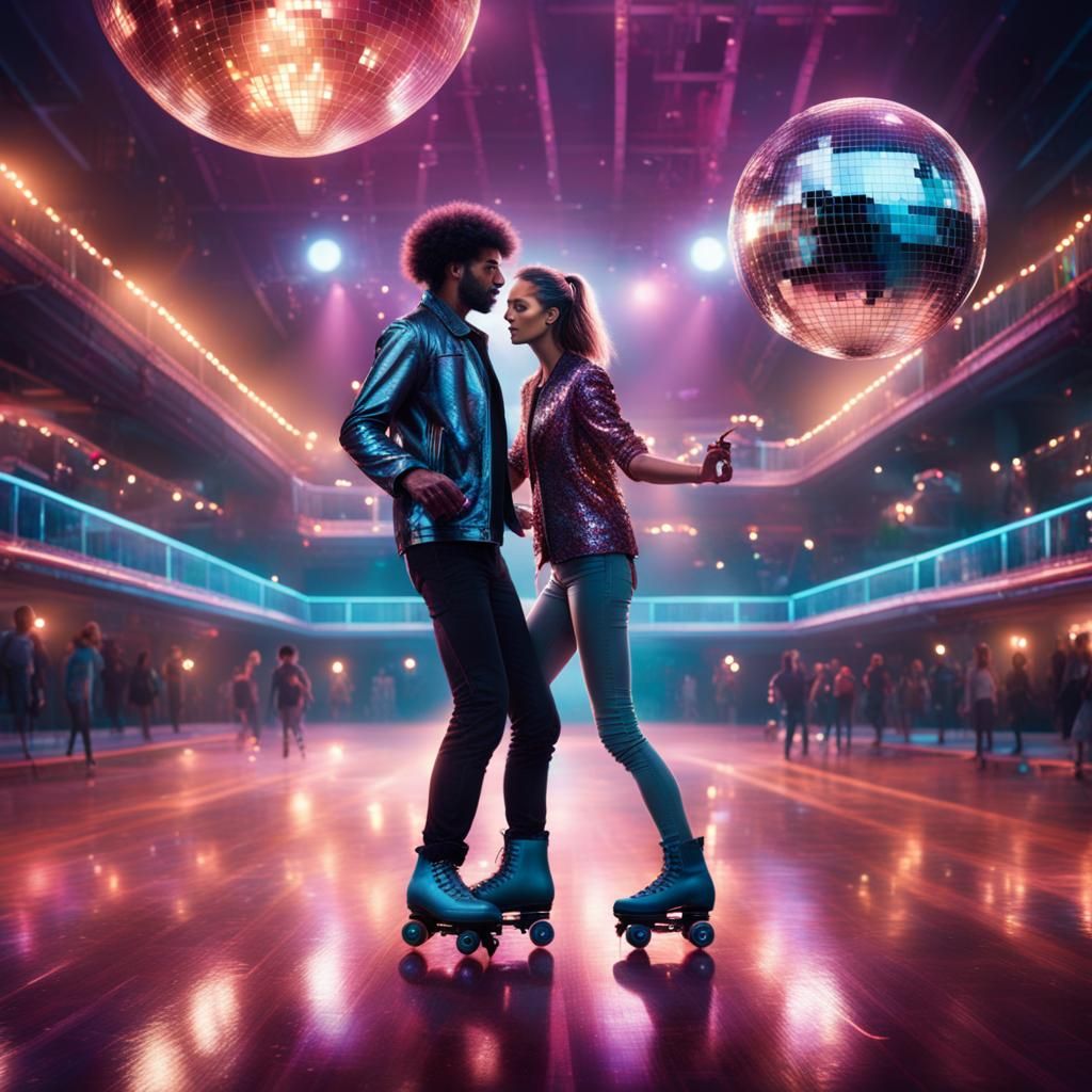Roller Skating Rink: Cousins Dancing Under Disco Ball