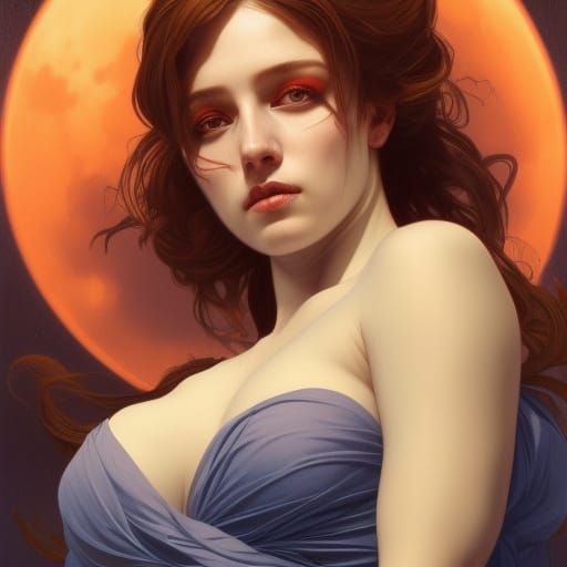 Goddess with Skeletal Wings in Dramatic Lighting