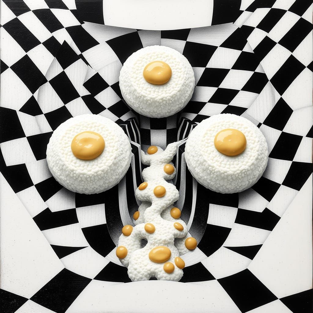 Escher-esque Optical Illusion with Idlis and Chutney