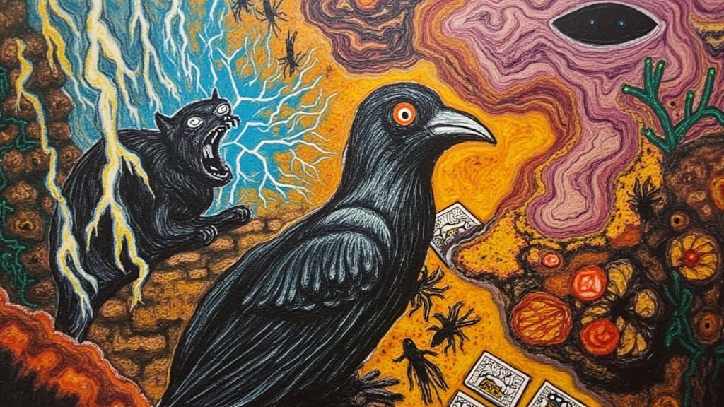 Mystical Pigeon Divines Future with Jaguar and Tarot Spread