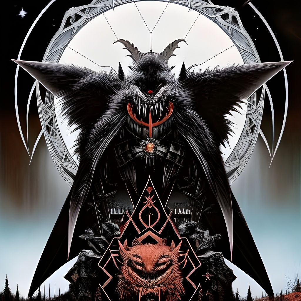 Dark Creature of the Night in Horror Style