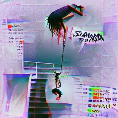 Disturbing AI Image of a Suicidal Maniac