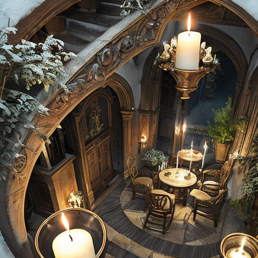 Intimate Candlelit Scene in Soft Warmth