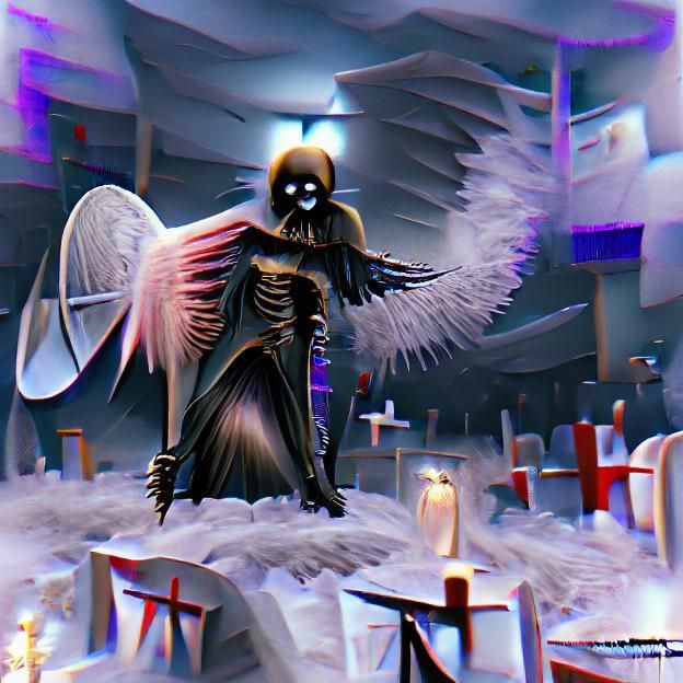 Ethereal Angel of Death Illustration