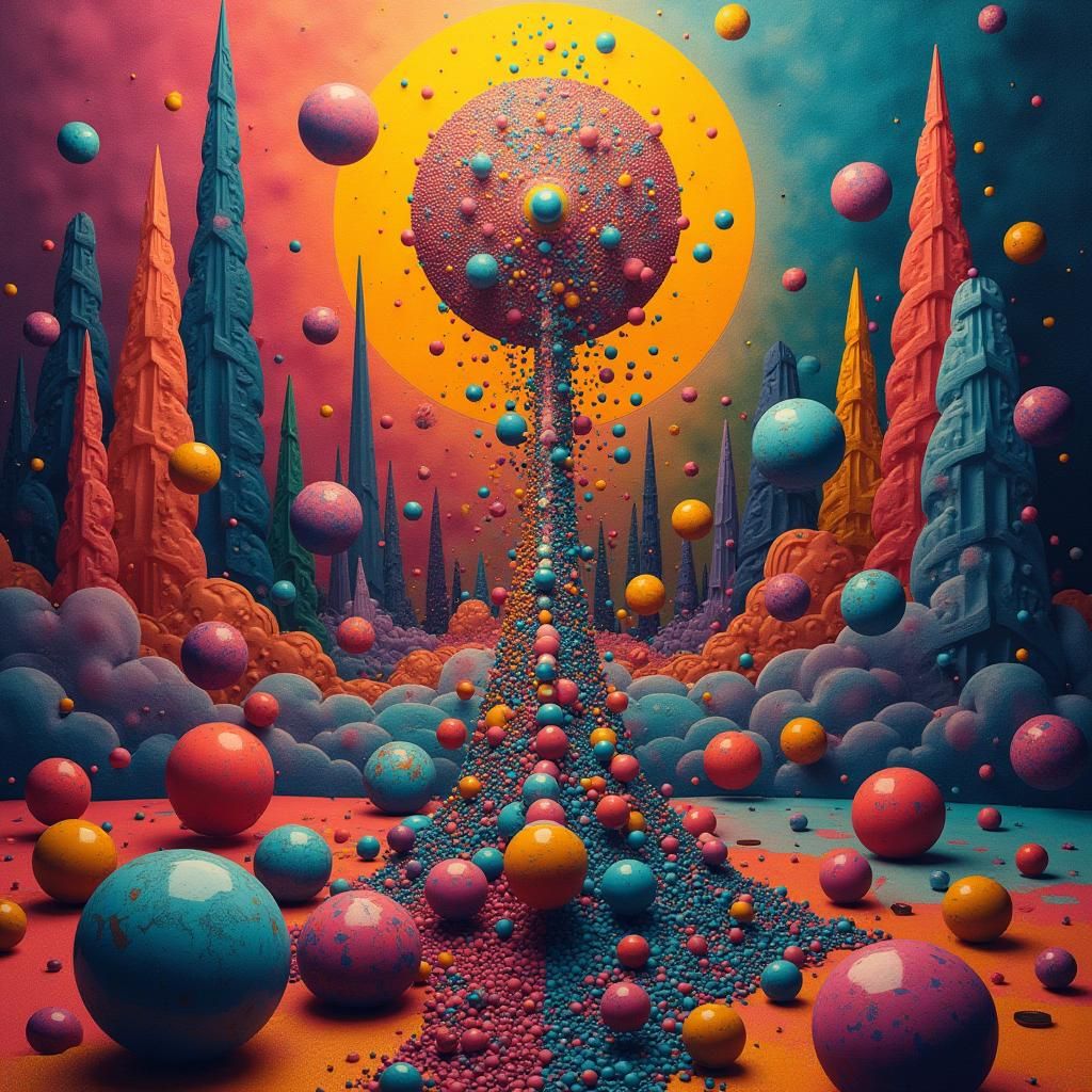 Baroque Digital Painting with Pop Art Textures