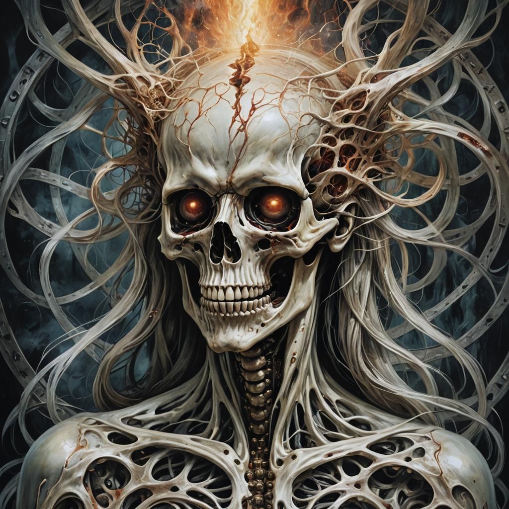 Death Metal Album Cover in Expressionist Style