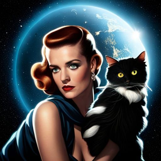 Space Pirate Cats in Old Hollywood Style