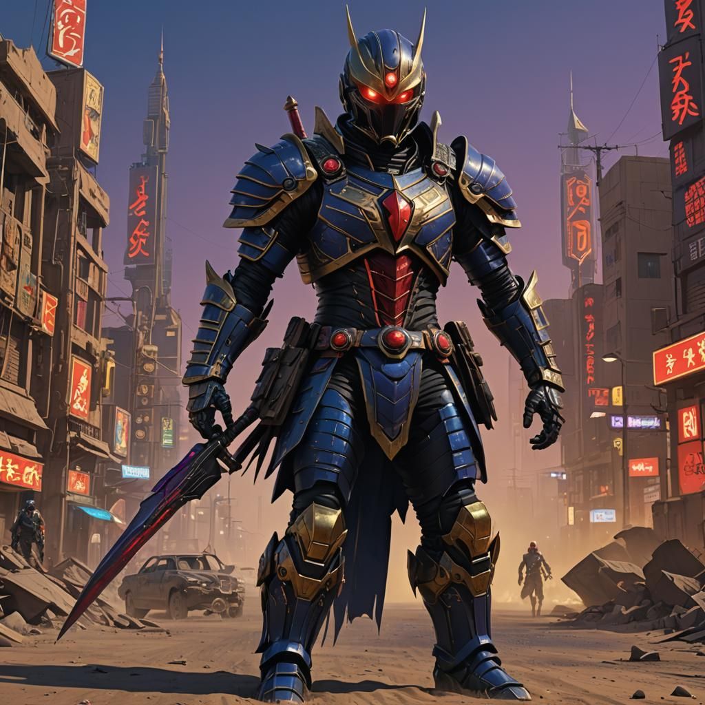 Kamen Rider in Egyptian Dark Armor Concept Art