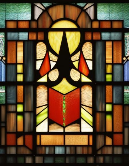 Cyberpunk Man: Bauhaus Poster with Steampunk Engine