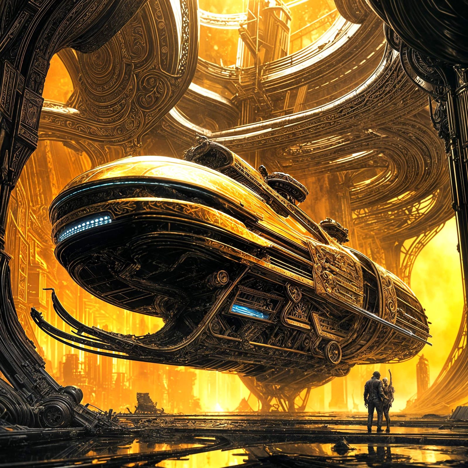 Ethereal Violin Erupts from Dark Smoke in Biopunk Digital Ar...