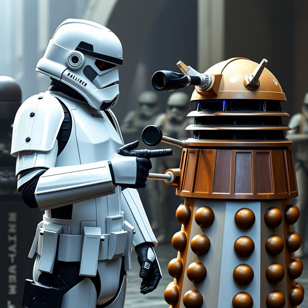 Imperial Stormtrooper Meets a Dalek