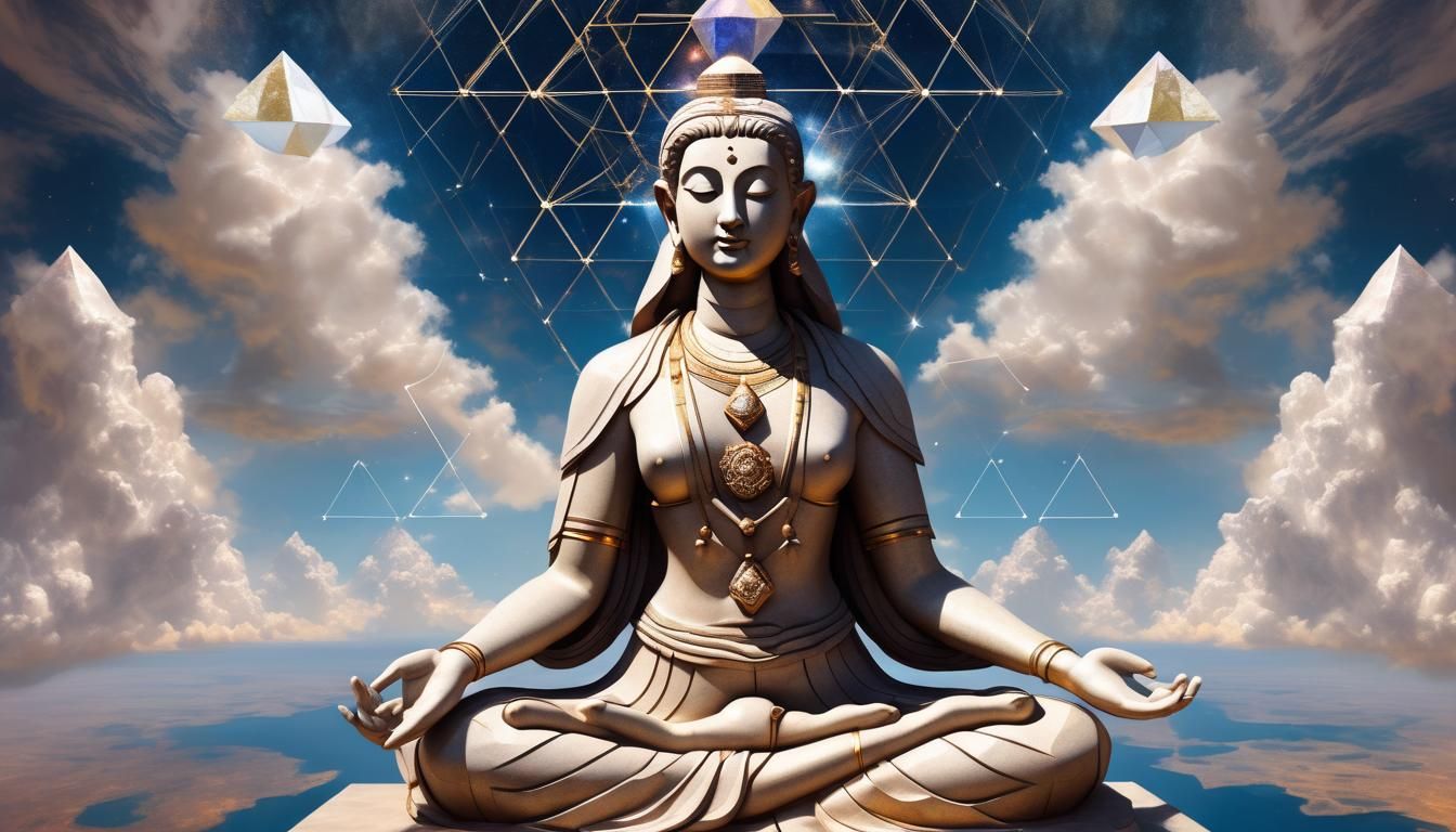 Goddess Enna Meditating in Eternal Sky