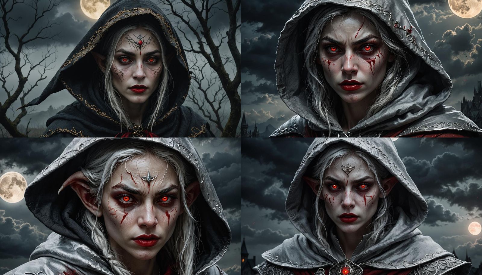 Silver Hooded Elf with Signs of Werewolf Attack