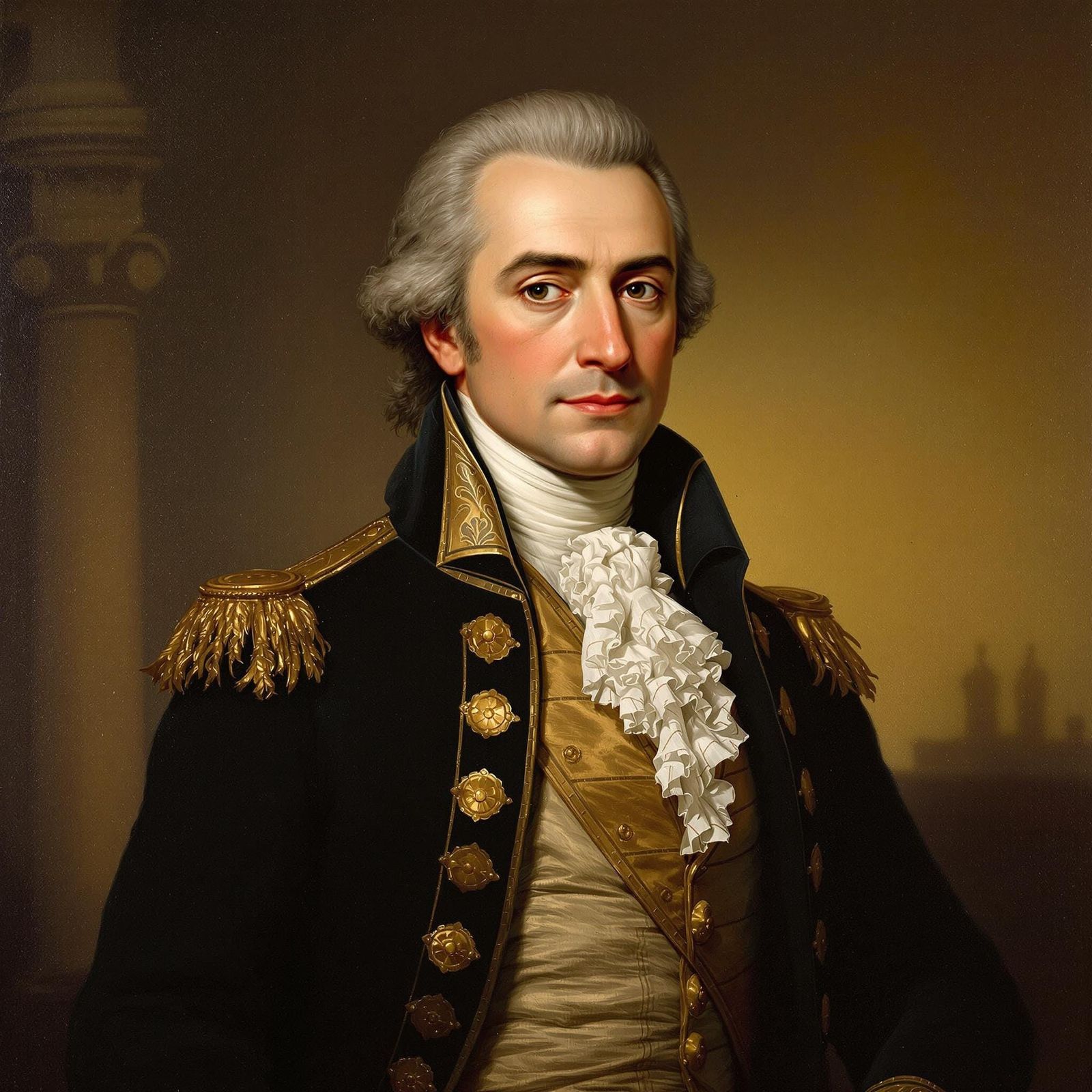 Classical Realism Portrait of Marquis de Lafayette
