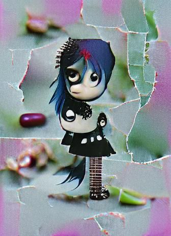 Stylized Emo Voodoo Girl Character Illustration