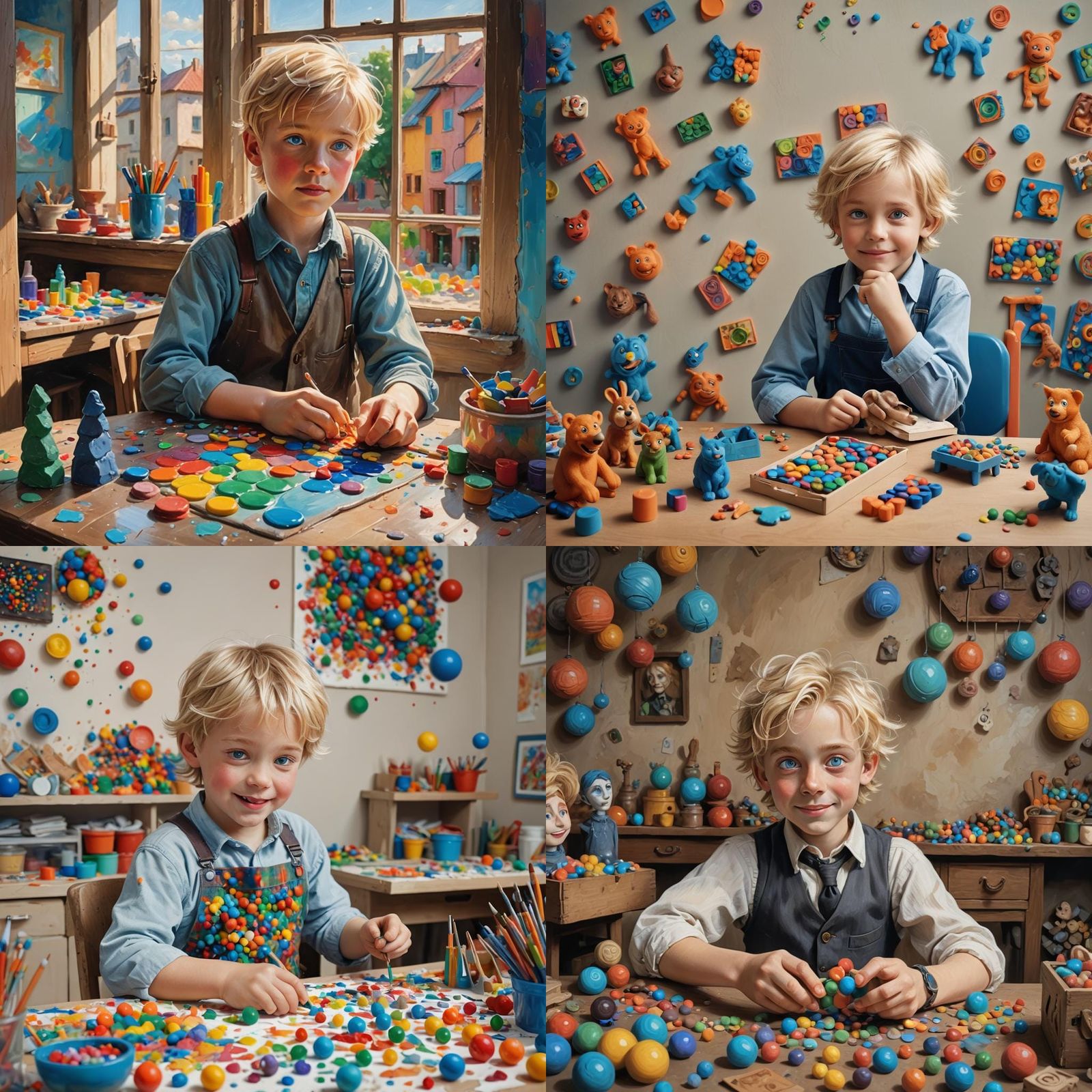 Boy Creates Plasticine Art, Detailed Fantasy Concept