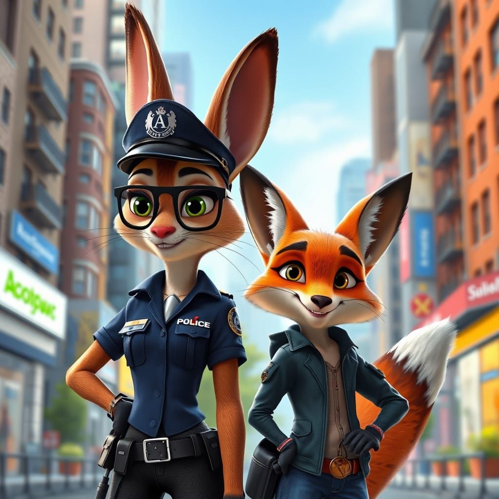 Zootopia's Judy Hopps and Nick Wilde in 3D